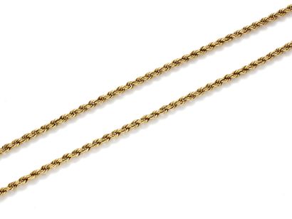 
Collier en or 750 millièmes, maille corde,...