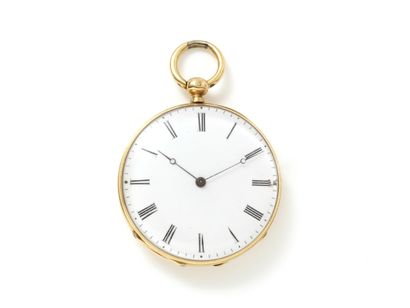 Montre de poche en or 750 millièmes, cadran...