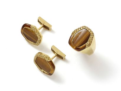 Demi-parure en or 750 millièmes habillée...