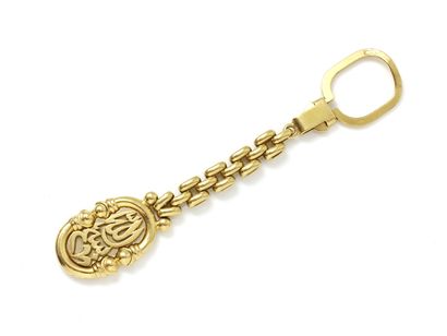 Porte clefs en or 750 millièmes retenant...