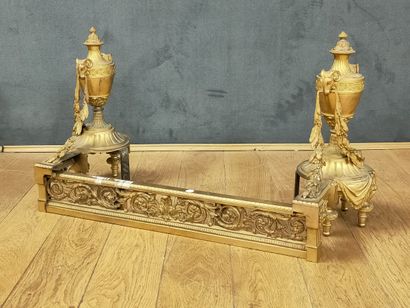 A Louis XVI style ormolu fireplace ornament...