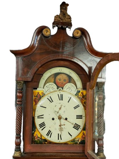 FLOOR CLOCK - England XIXth Century in mahogany...