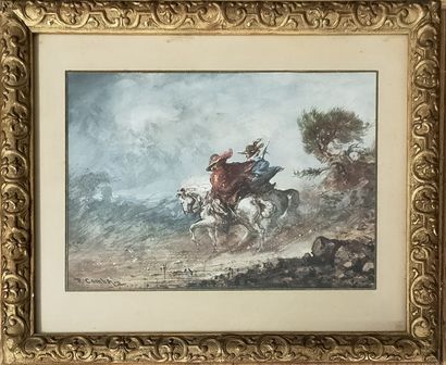 Pierre COMBA (1859-1934)

Two riders of the...