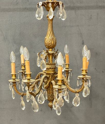 LIGHTNING with 8 lights of Style Louis XVI,...