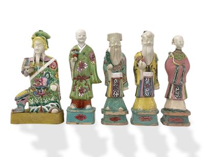 CHINE XVIIIème Siècle

ENSEMBLE DE CINQ IMMORTELS...