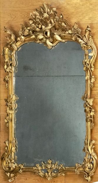 MIROIR - Provence Epoque Louis XV à tain...