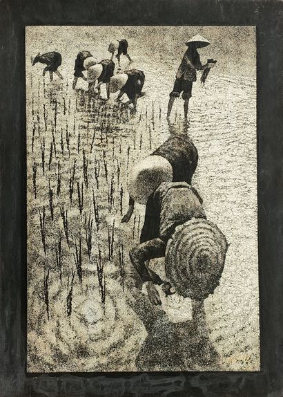 THANH LE - VIETNAM

PANNEAU DE LAQUE coquille...