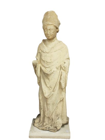 SAINT EVEQUE

en pierre calcaire sculptée,...