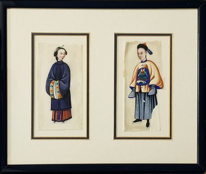 CHINE CANTON Vers 1900

Trois encadrement...