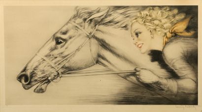 Louis ICART (1880-1950)

Thoroughbreds, 1938

Etching...