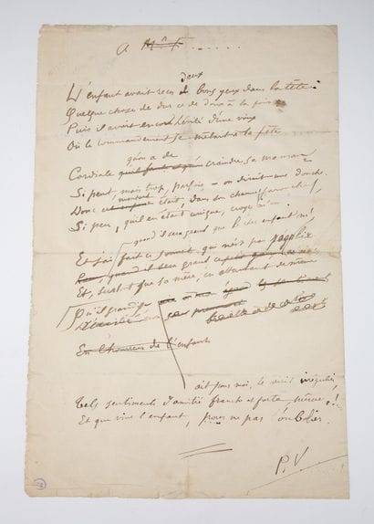 VERLAINE Paul (1844-1896)

Poème autographe...