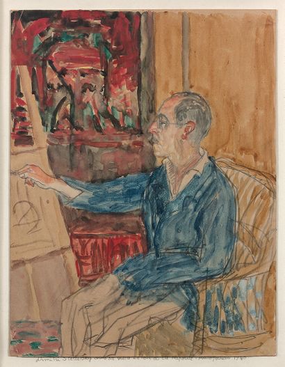 
Dimitri Semenovich STELLETSKY (1875-1947).
Autoportrait...