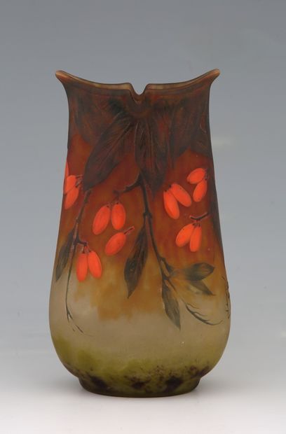 DAUM Nancy

Pinched VASE

Acid-etched glass...