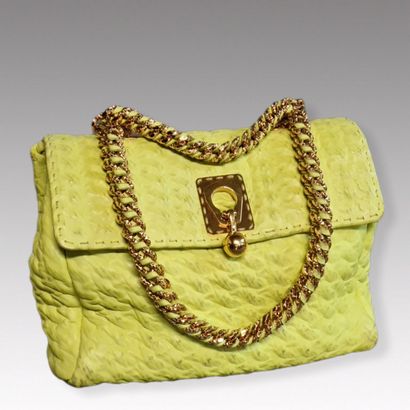 Ermanno SCERVINO - BAG 27 cm in neon yellow...
