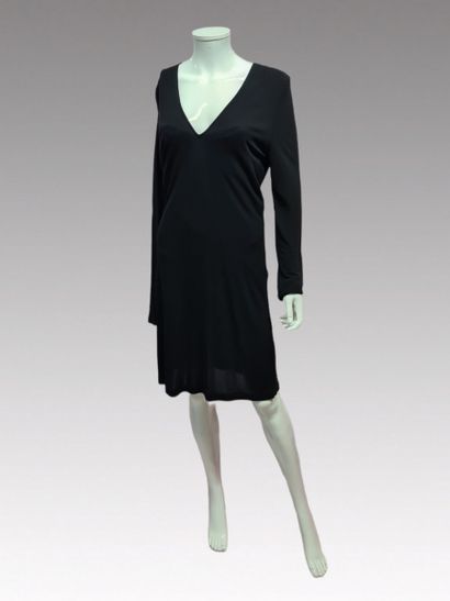 Calvin KLEIN - Dress in black viscose crepe,...