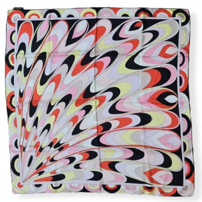 Emilio PUCCI - Silk twill square with multicolored...