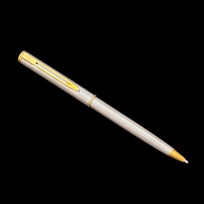 WATERMAN - Silver plated fluted metal and...