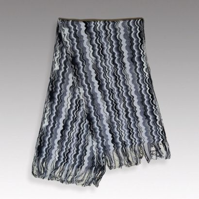 MISSONI - Herringbone pattern knitted scarf...