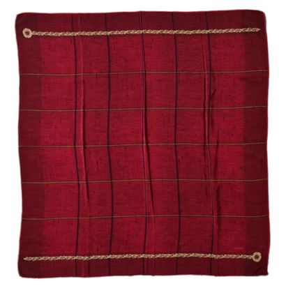 CHANEL - Silk crepe square with a jewel design...