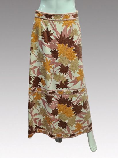 Emilio PUCCI - TRAPEZE LONG SKIRT in velvet...