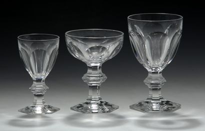 BACCARAT - MODELE HARCOURT - SERVICE DE VERRES...