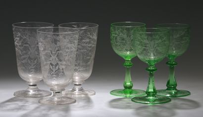 SUITE DE 6 VERRES A EAU A BUVANT TRONCONIQUE...