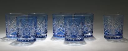 PARMENTIER A BACCARAT - SET OF SEVEN WHISKY...