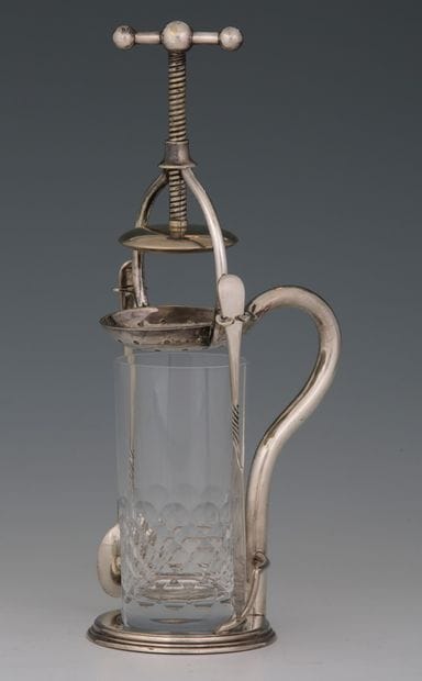 Silver plated bar press - England XXth Century,...