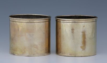 PAIR OF OVAL BOWL REFRESHERS in silver plated...