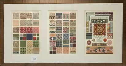 LOT DE ONZE REPRODUCTIONS ENCADREES en couleurs...