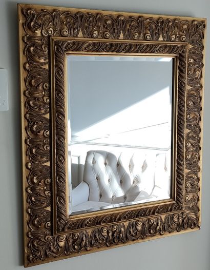 MIROIR A ENCADREMENT « RONCE » en bois et...