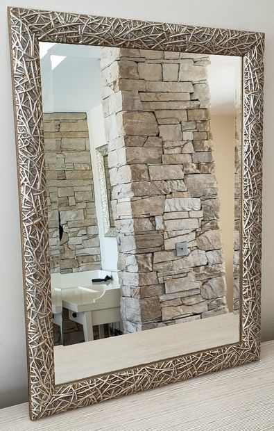 MIROIR A ENCADREMENT « RONCE » en bois et...