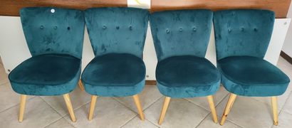 SUITE DE QUATRE CHAISES de Style 1950,

Pieds...