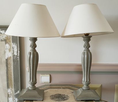 LOT COMPRENANT :

PAIRE DE LAMPES à godrons...