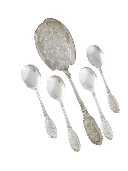 13 PIECES ICE SERVICE of Louis XVI style...
