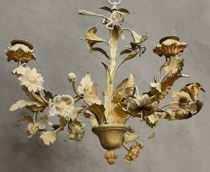 LUSTRE à cinq bras de lumière d'Epoque Napoléon...