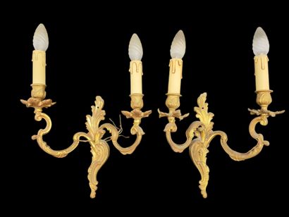 A Napoleon III period gilt bronze and brass...