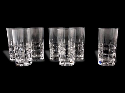 SET OF SEVEN LONG DRINK GLASSES Circa 1980...