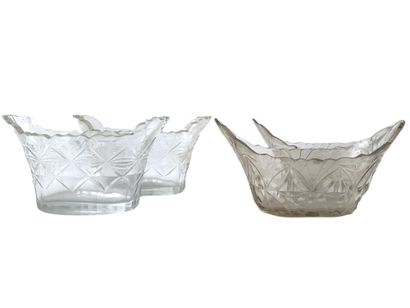 TWO PAIRS OF TABLE GARDENERS OF NAVETTE FORM,...