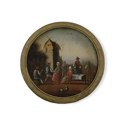SMALL ROUND MINIATURE from the XIXth Century...