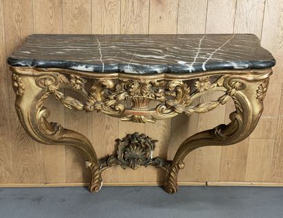 CONSOLE WITH FACADE AND SIDE GALBES partly...