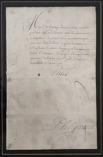 LETTRE DE DECLARATION

Louis XIV - Secrétaire...