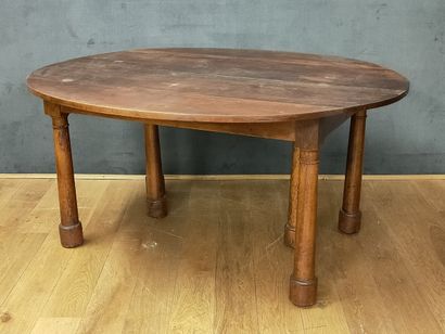 OVAL DINING TABLE with central extensions...