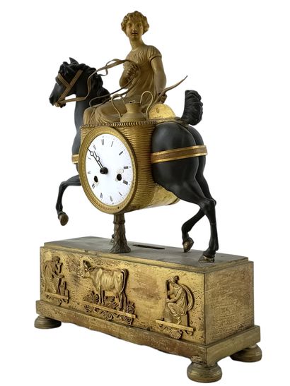 
Empire period gilt bronze and brown patina...