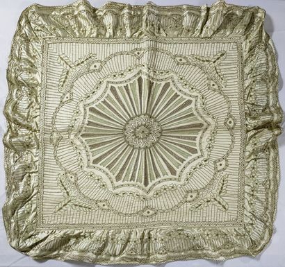 Art Deco period bedcover and pillowcase in...