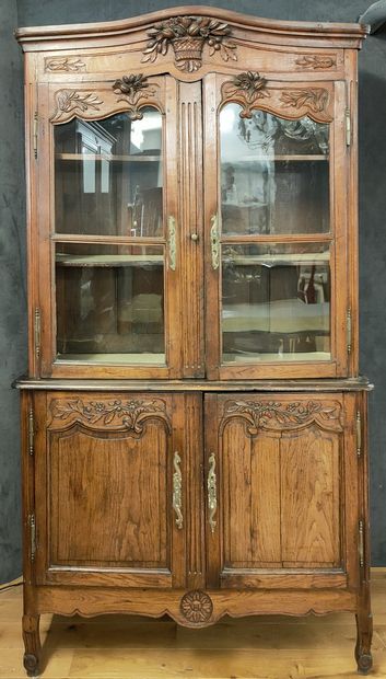 TWO BODY STORAGE CABINET with recessed upper...