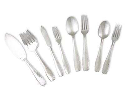 CHRISTOFLE ATLAS MODEL - 84 PIECES Art Deco...