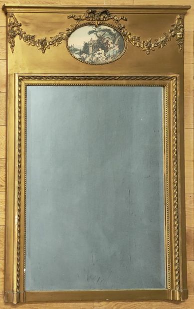 TRUMEAU DE GLACE de Style Louis XVI Circa...