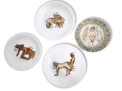 SET OF decorative ceramics of Vallauris including

-...