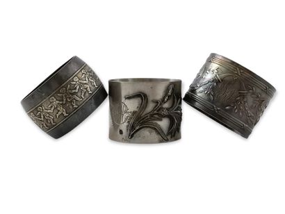 THREE SERVIETTE RINGS of the Beginning of...